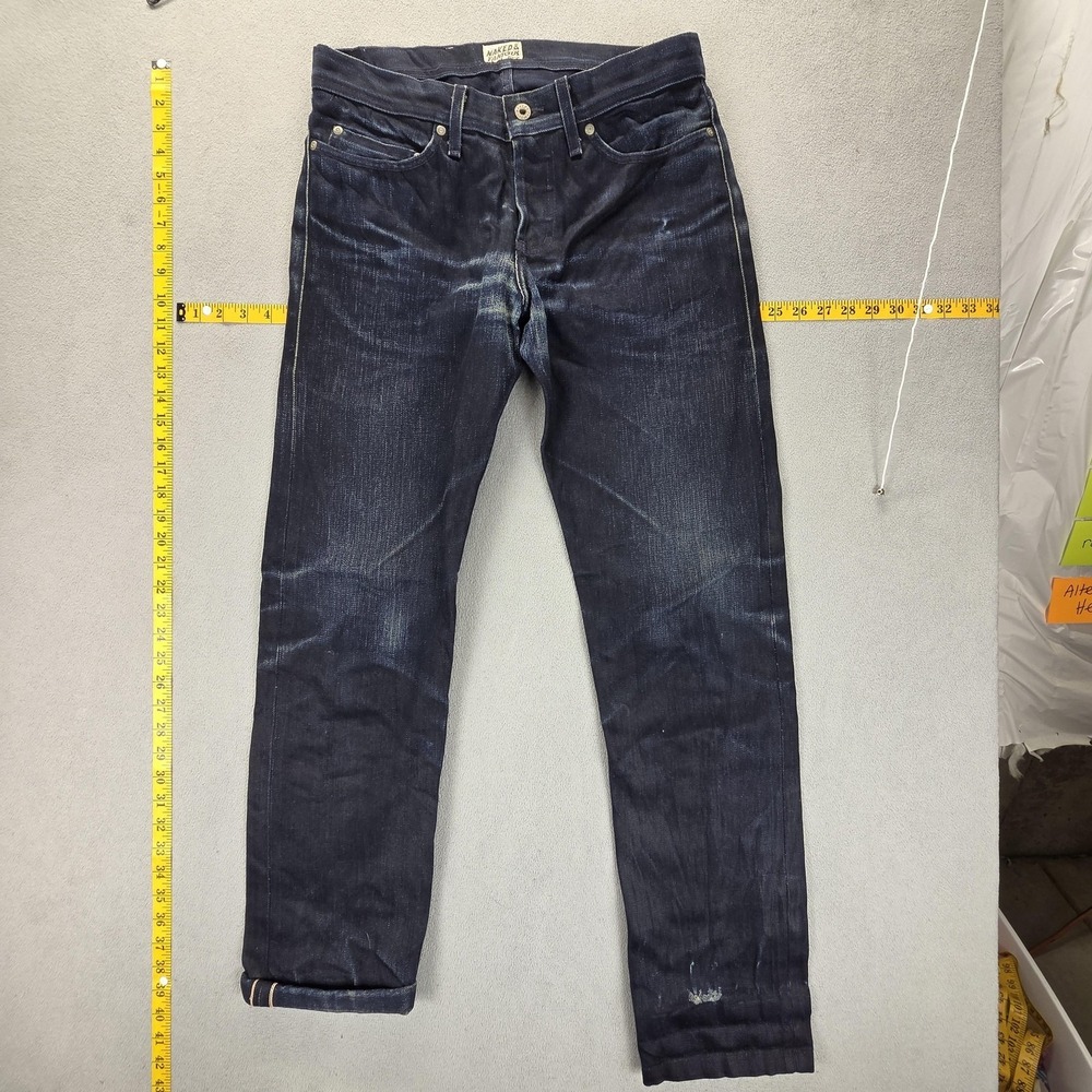Naked & Famous Jeans Mens Selvedge Weird Guy Slim Heavy Honeycomb Fits 31x33